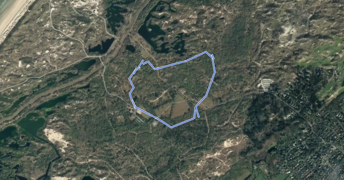 Маршрут Eikenroute на спутниковом снимке