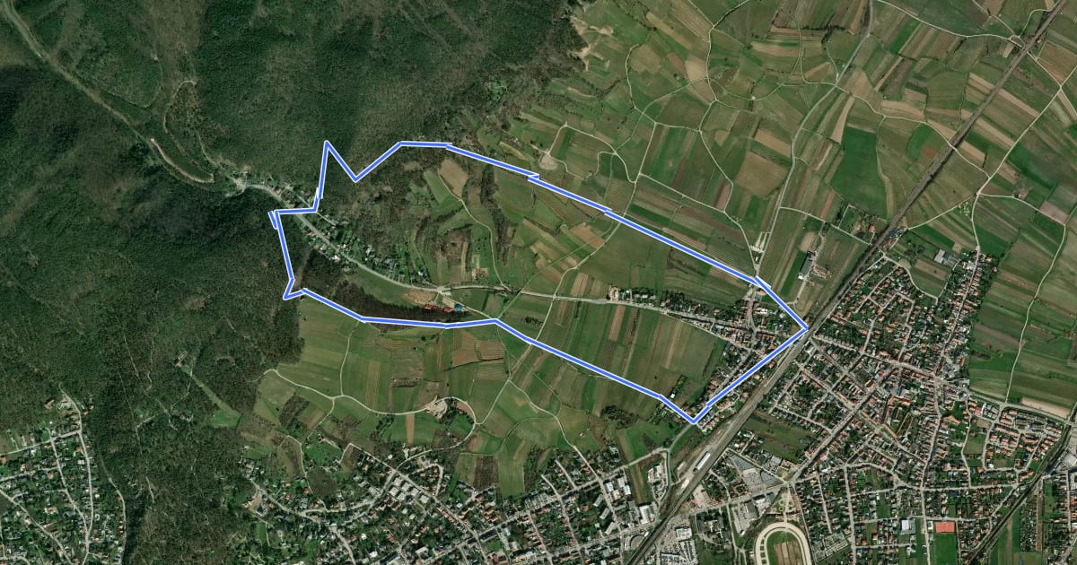 Маршрут Einödweg на спутниковом снимке