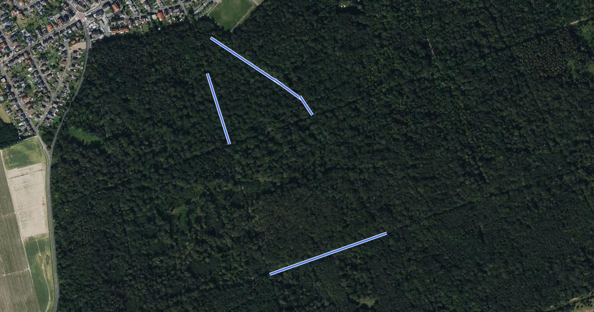 Маршрут Eine neue Generation Wald на спутниковом снимке