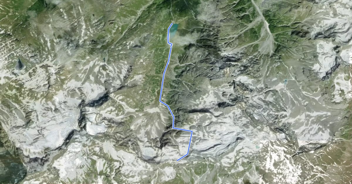 Маршрут Einigehitte - Ritterpass на спутниковом снимке