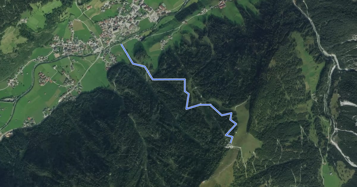 Маршрут Eins Einser Trail на спутниковом снимке