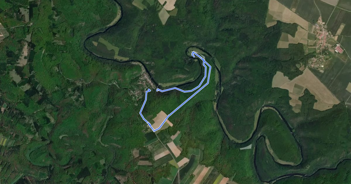 Маршрут Einsiedlerweg на спутниковом снимке