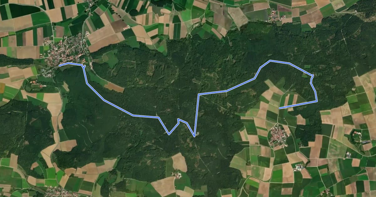 Маршрут Eisbrunn Rundweg на спутниковом снимке