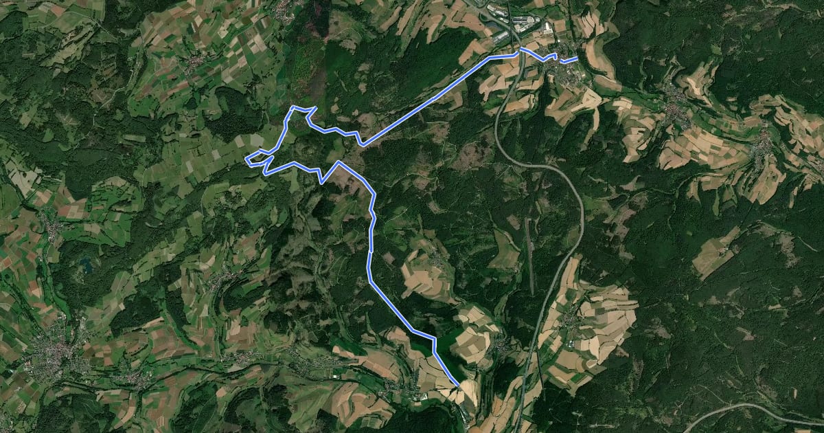 Маршрут Eisenbergweg (+42) на спутниковом снимке