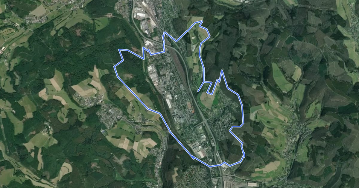 Маршрут Eisenhammerweg Buschhütten на спутниковом снимке