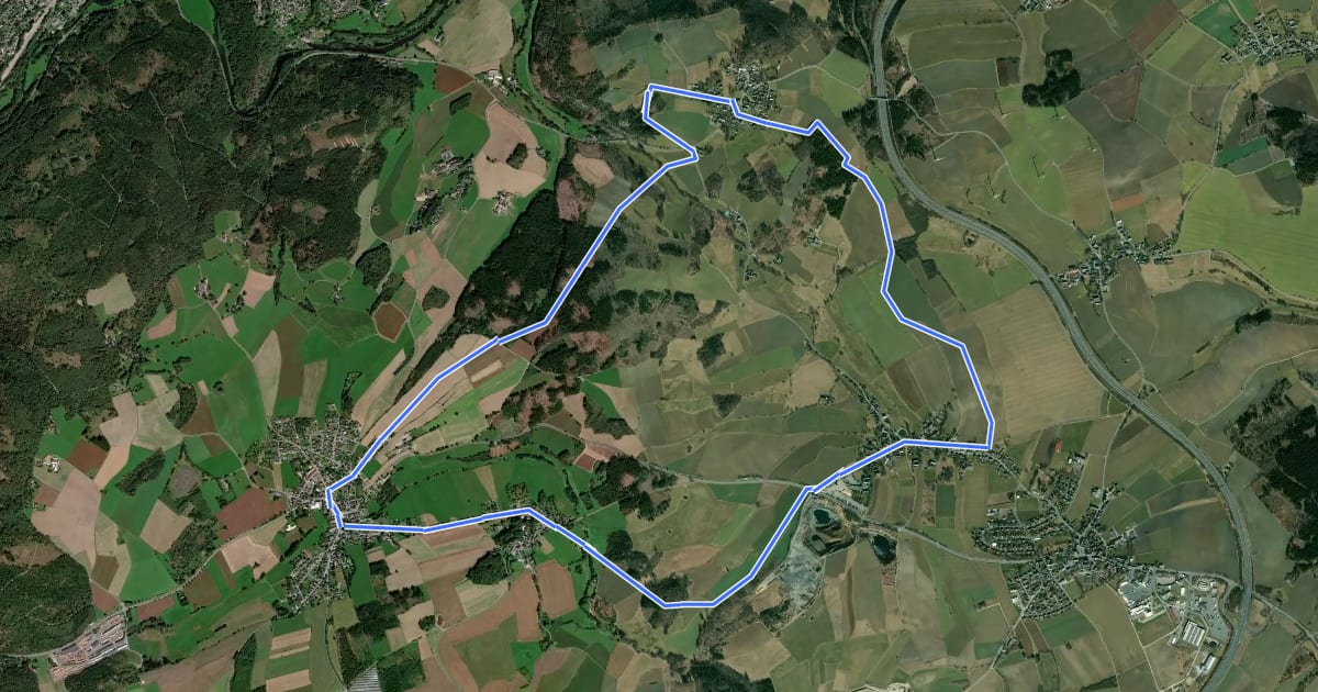 Маршрут Eisenpark-Weg US 72 на спутниковом снимке