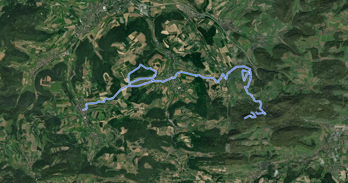 Маршрут Eisenweg на спутниковом снимке