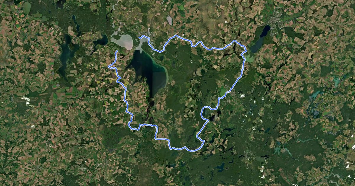 Маршрут Eiszeitroute (Rundroute 2) на спутниковом снимке