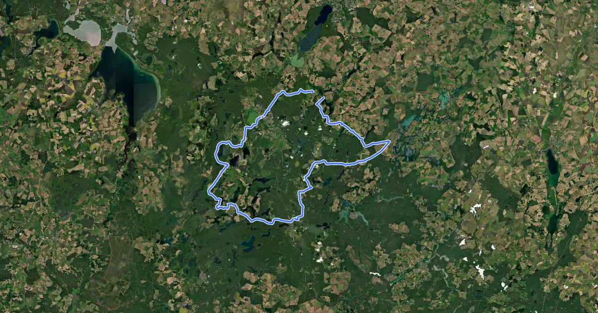 Маршрут Eiszeitroute (Rundroute 3) на спутниковом снимке