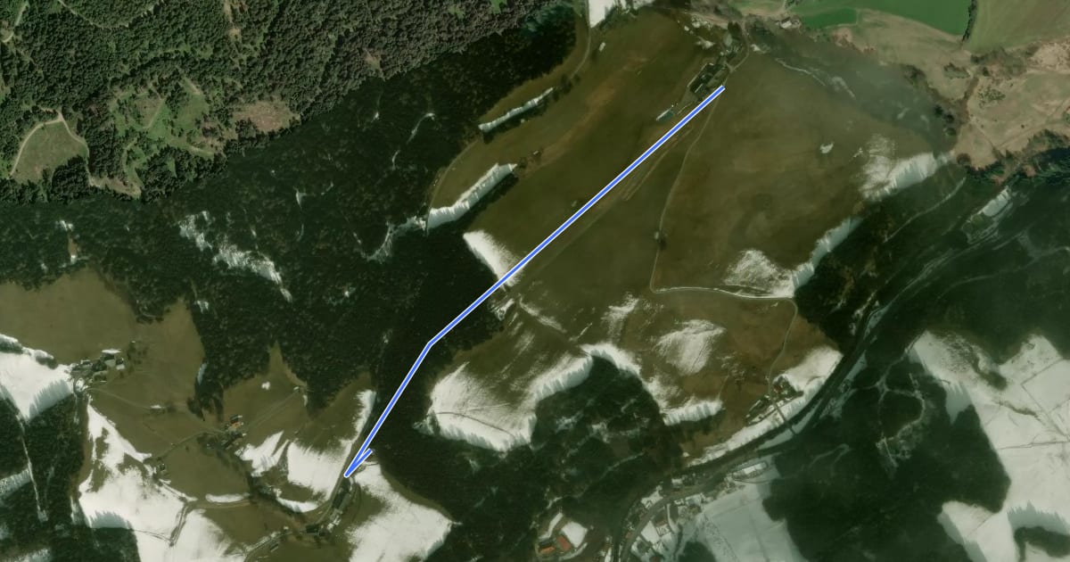 Маршрут Eiszeitweg на спутниковом снимке