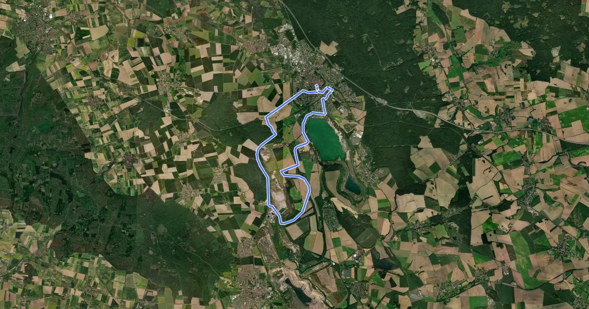 Маршрут Eitzsee-Route на спутниковом снимке