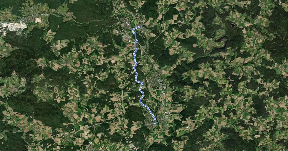 Маршрут Eixelbergweg на спутниковом снимке