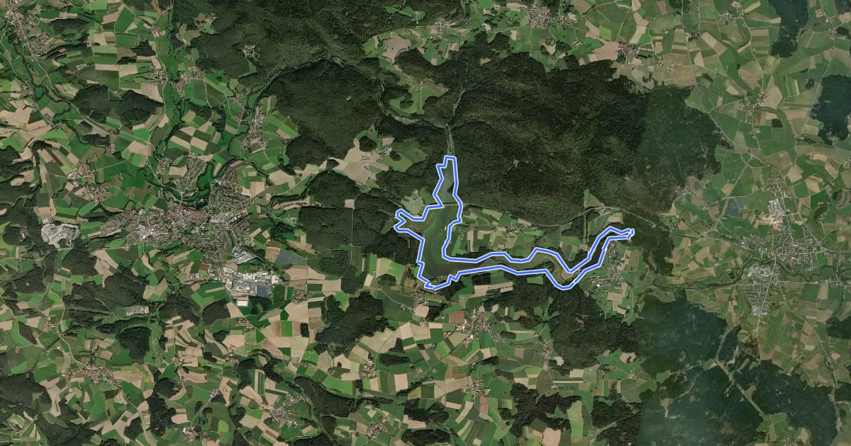 Маршрут Eixendorfer Seeweg на спутниковом снимке