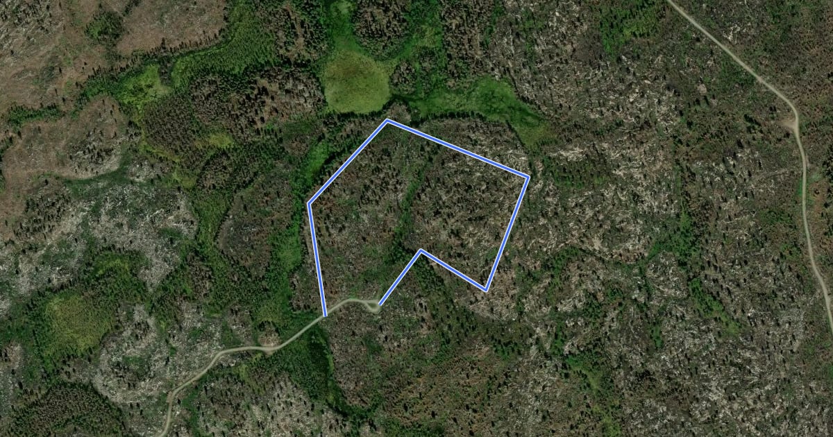 Маршрут Ekoparksleden 1,2 km на спутниковом снимке