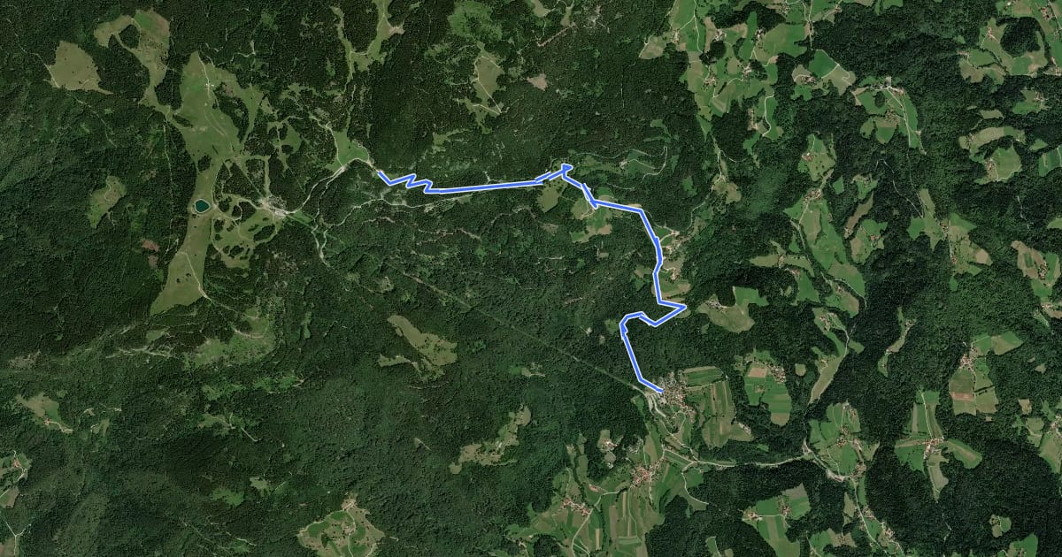 Маршрут Žekovec - Mozirska koča на спутниковом снимке