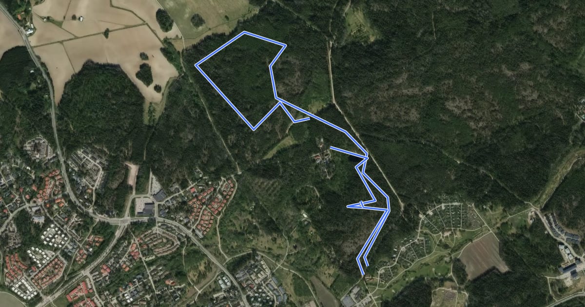 Маршрут EKP MTB на спутниковом снимке