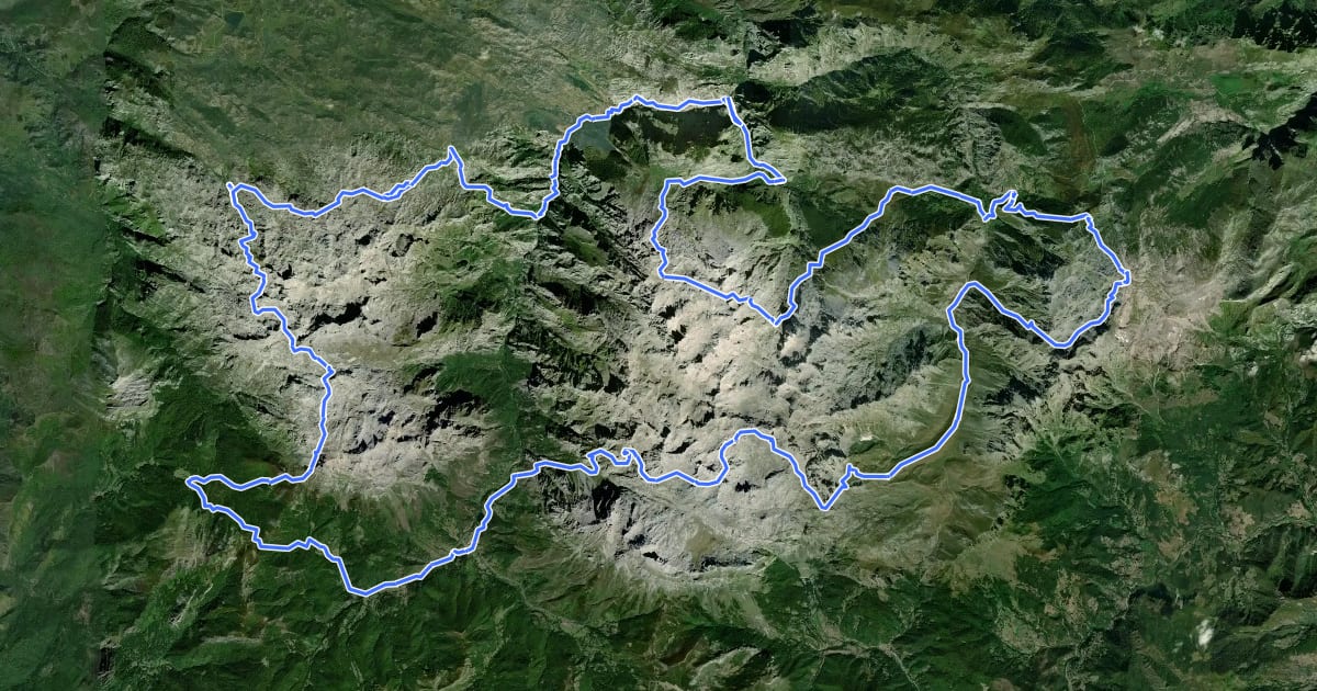Маршрут El Anillo de Picos (3 Macizos) на спутниковом снимке