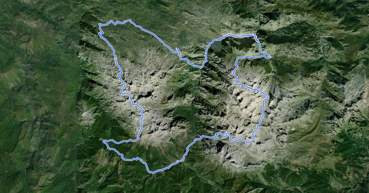 Маршрут El Anillo de Picos (Anillo Extrem) на спутниковом снимке