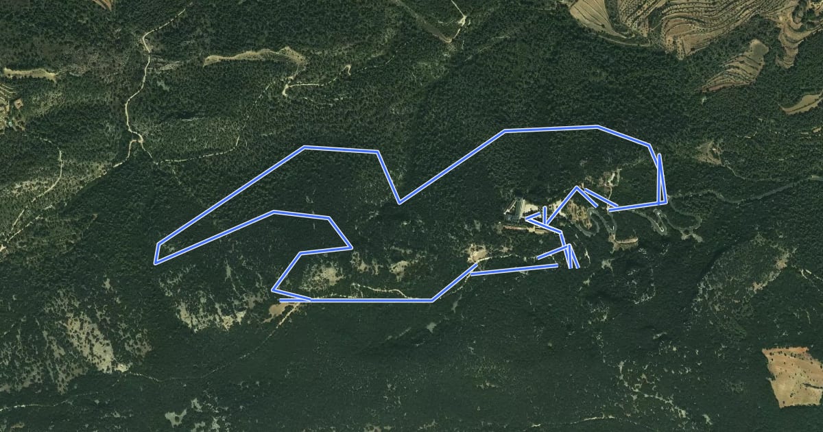Маршрут El barranc de l'infern на спутниковом снимке