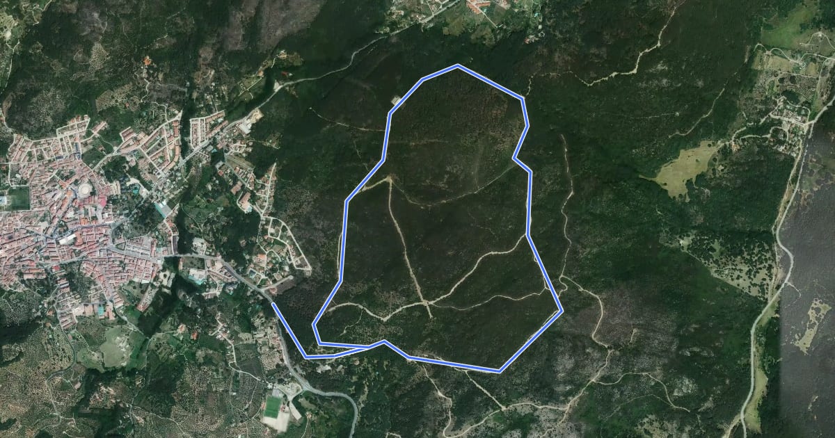 Маршрут El Berrocal (Arenas de San Pedro) на спутниковом снимке