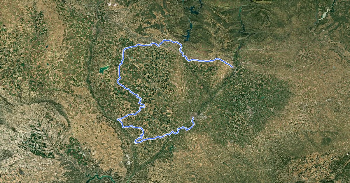 Маршрут El Camí IT2TR1 El Camí de Ponent: de Balaguer a Montserrat на спутниковом снимке
