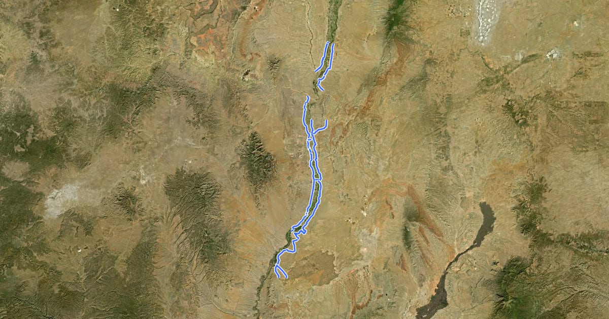 Маршрут El Camino Real de Tierra Adentro National Historic Trail - Socorro County на спутниковом снимке