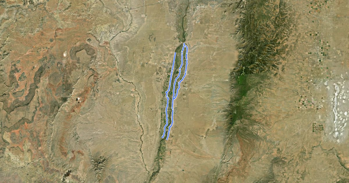 Маршрут El Camino Real de Tierra Adentro National Historic Trail - Valencia County на спутниковом снимке