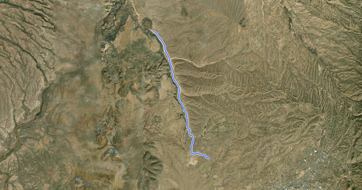 Маршрут El Camino Real Historic Route Trail на спутниковом снимке