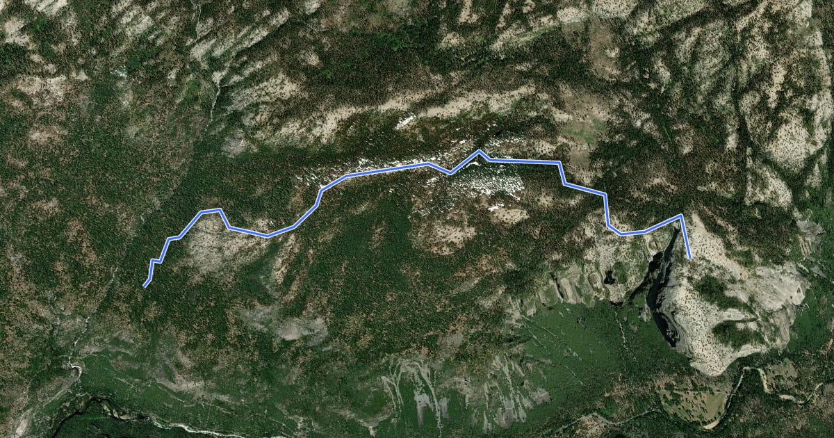 Маршрут El Capitan Trail на спутниковом снимке