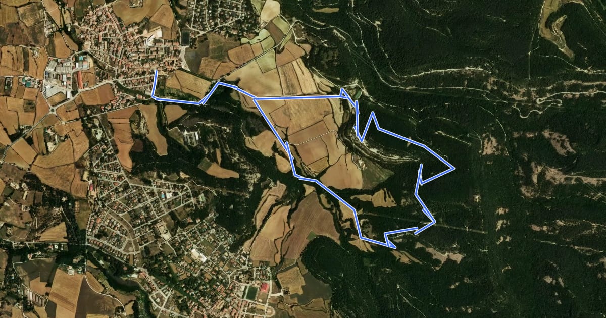 Маршрут El Casol de Puigcastellet на спутниковом снимке
