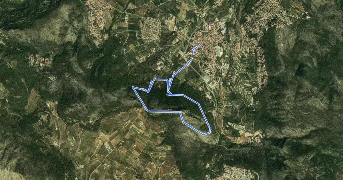 Маршрут El castellet d'Orba на спутниковом снимке