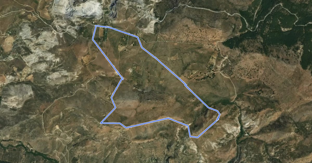 Маршрут El Cerrajón на спутниковом снимке