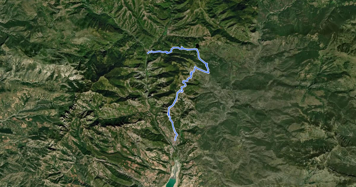Маршрут El Cinquè Llac. Etapa 5 : Senterada => La Pobla de Segur на спутниковом снимке
