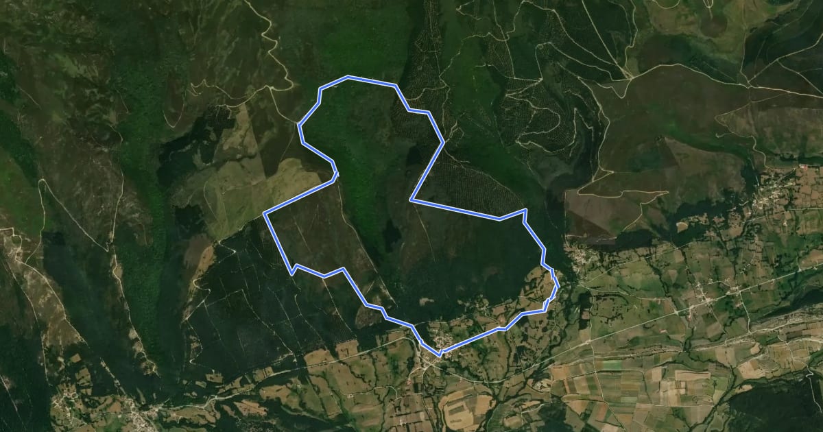Маршрут El hayal de Quintanilla y la Fuente de Uemas на спутниковом снимке