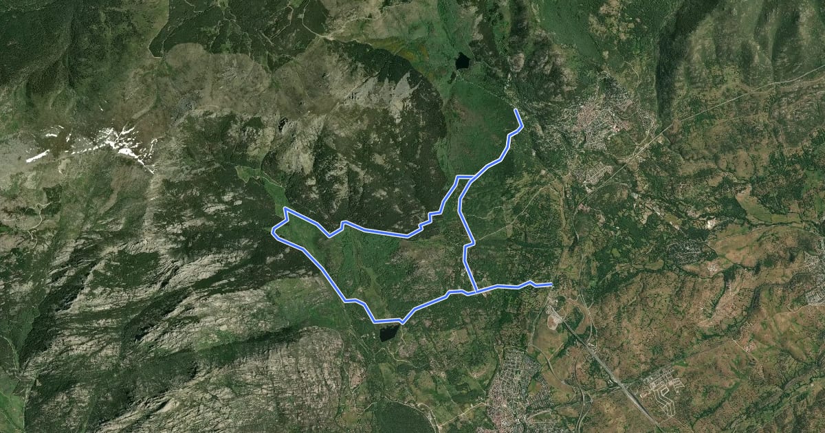 Маршрут El Hueco de San Blas на спутниковом снимке