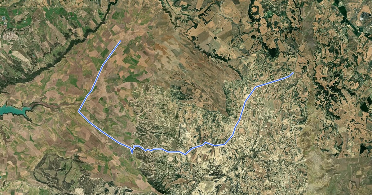 Маршрут El Plano на спутниковом снимке