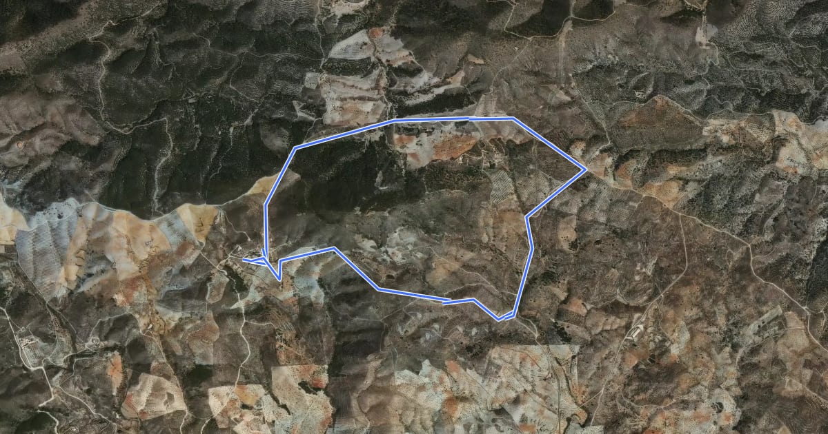 Маршрут El Zorro Blauwe Route 6km на спутниковом снимке