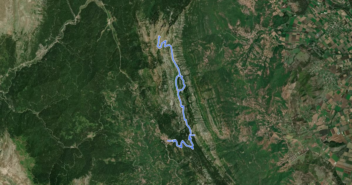 Маршрут Elati Astrapi Trail на спутниковом снимке