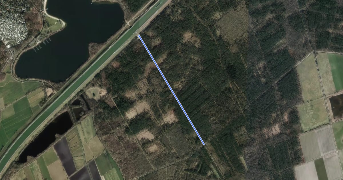 Маршрут Elbe-Seitenkanal Durchführung Barnbruch (63) - Barnbruch (64) на спутниковом снимке