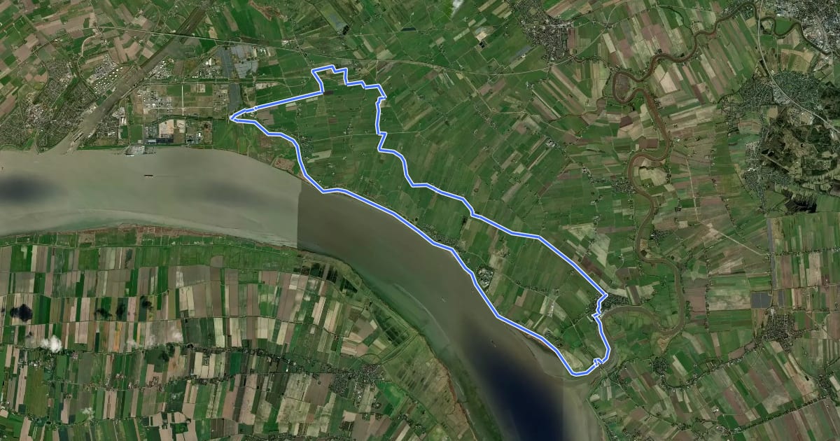 Маршрут Elbe-Törn на спутниковом снимке