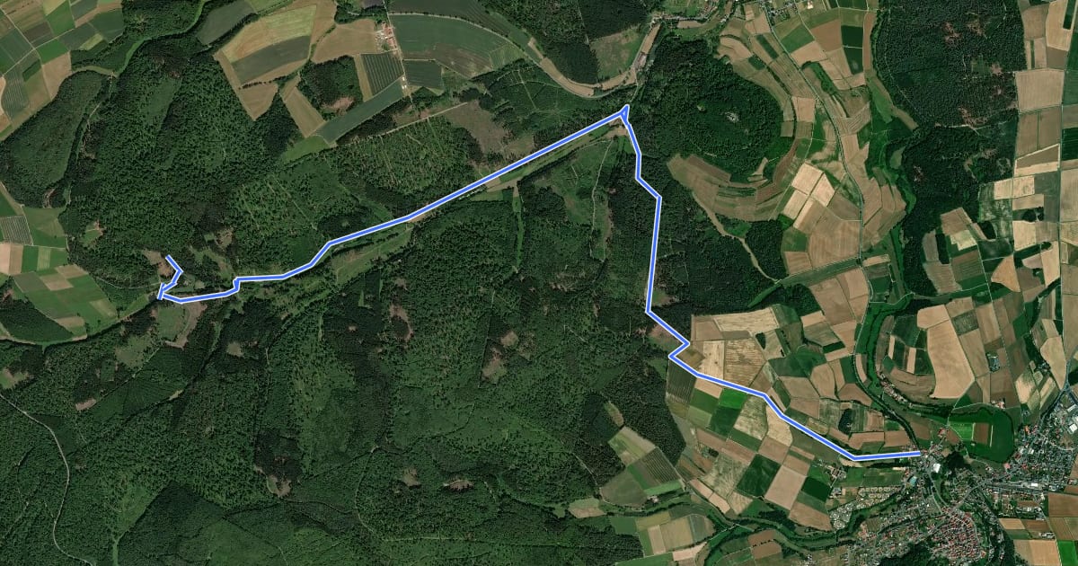 Маршрут Elbequelleweg на спутниковом снимке