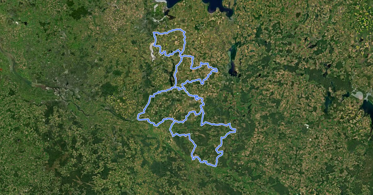 Маршрут Elbetal-Schaalsee Rundweg на спутниковом снимке