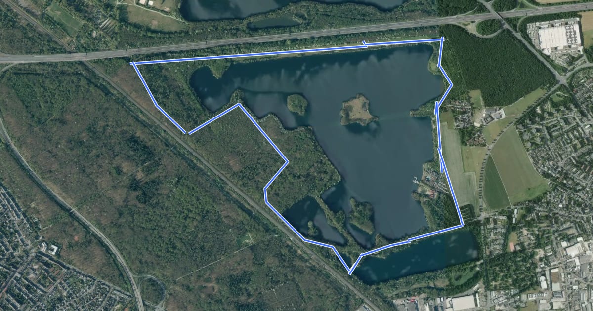 Маршрут Elbsee Rundweg A7 на спутниковом снимке