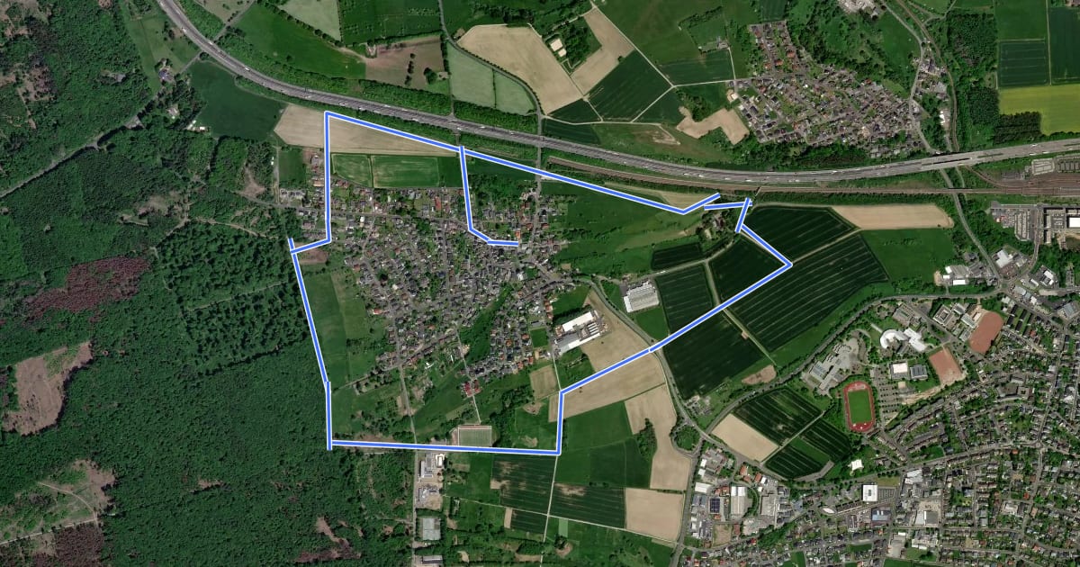 Маршрут Elchwanderweg Elgendorf (Große Umrundung) на спутниковом снимке