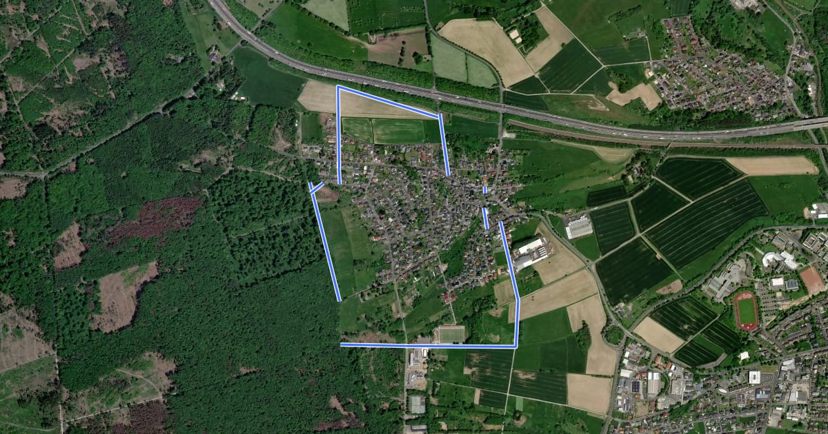 Маршрут Elchwanderweg Elgendorf (Kleine Umrundung) на спутниковом снимке