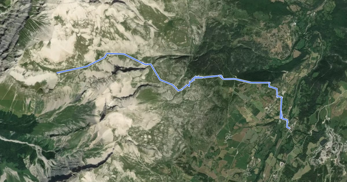 Маршрут Eldorado ! Le col du Charnier на спутниковом снимке