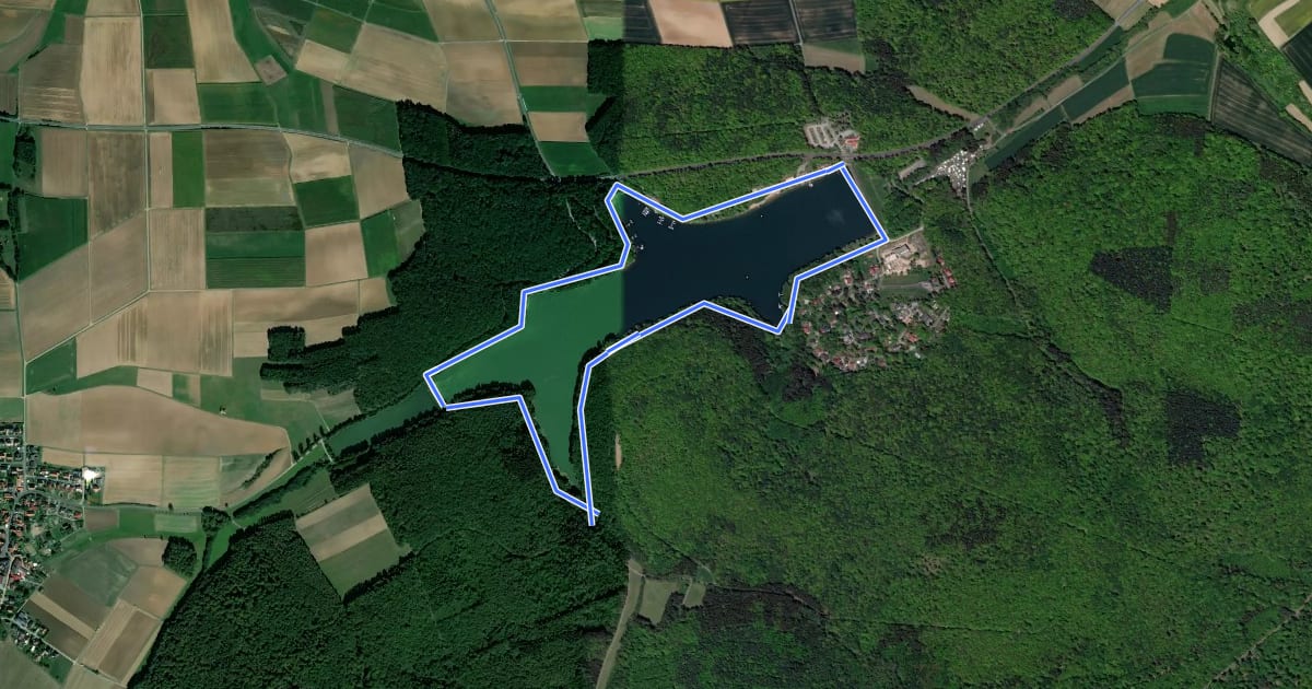 Маршрут Elertshäuser Seeweg на спутниковом снимке