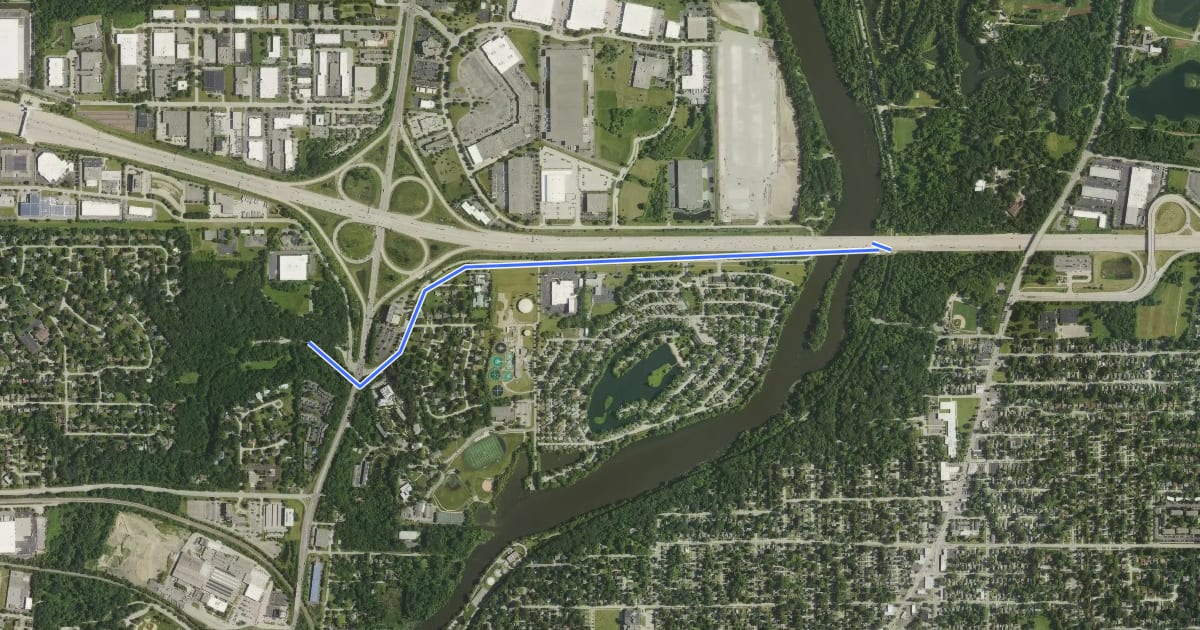 Маршрут Elgin Township Trail на спутниковом снимке
