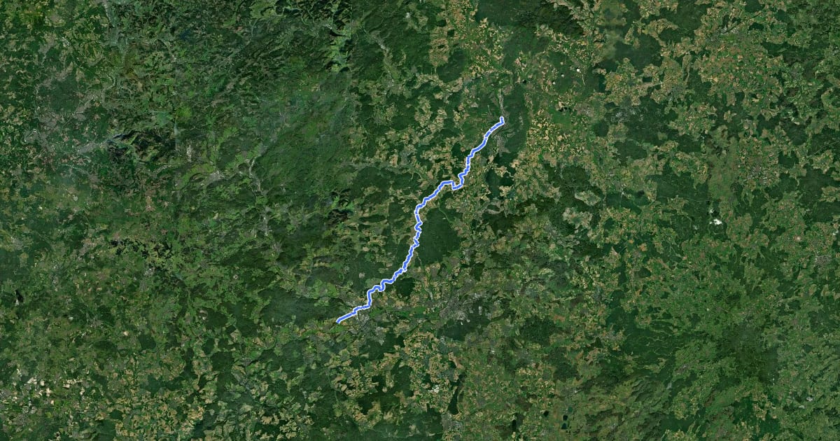 Маршрут Elisabethpfad 1 (Teilstrecke Altenberg - Marburg) на спутниковом снимке