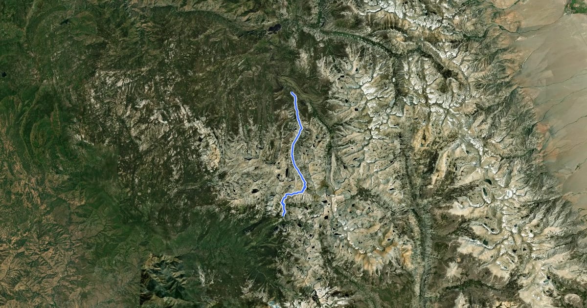 Маршрут Elizabeth Pass Trail на спутниковом снимке